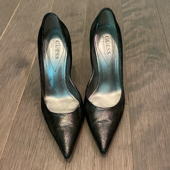 Guess Marciano 3” stilettos disco sparkle gunpowder grey. Great condition. - Picture 3 of 3